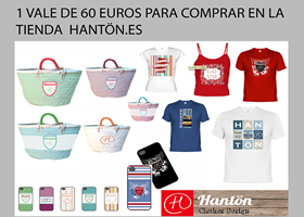 1 VALE DE 60 EUROS PARA COMPRAR EN LA TIENDA HANTÖN.ES