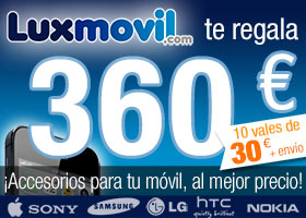 Sorteamos 10 vales 30€ + Envio para gastar en Luxmovil.com