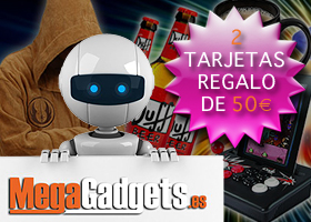 2 TARJETAS REGALO DE 50€ PARA COMPRAR EN MEGAGADGETS.ES